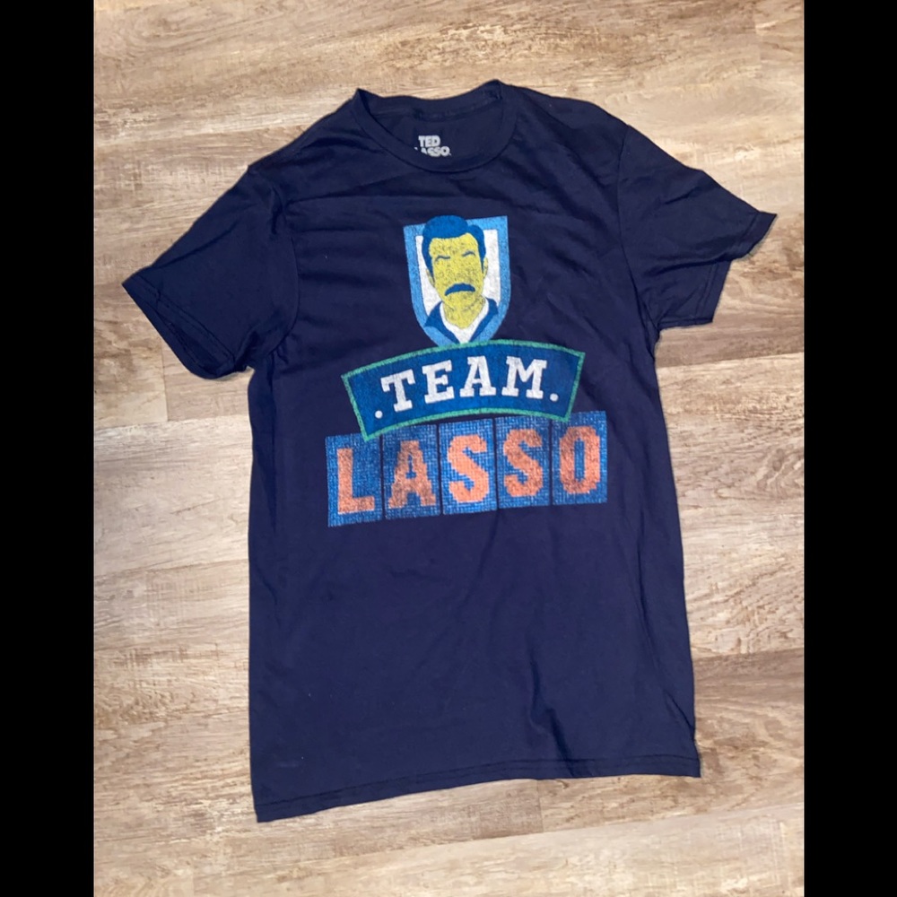 Ted Lasso Team Lasso Men’s Navy T-Shirt size S (V)